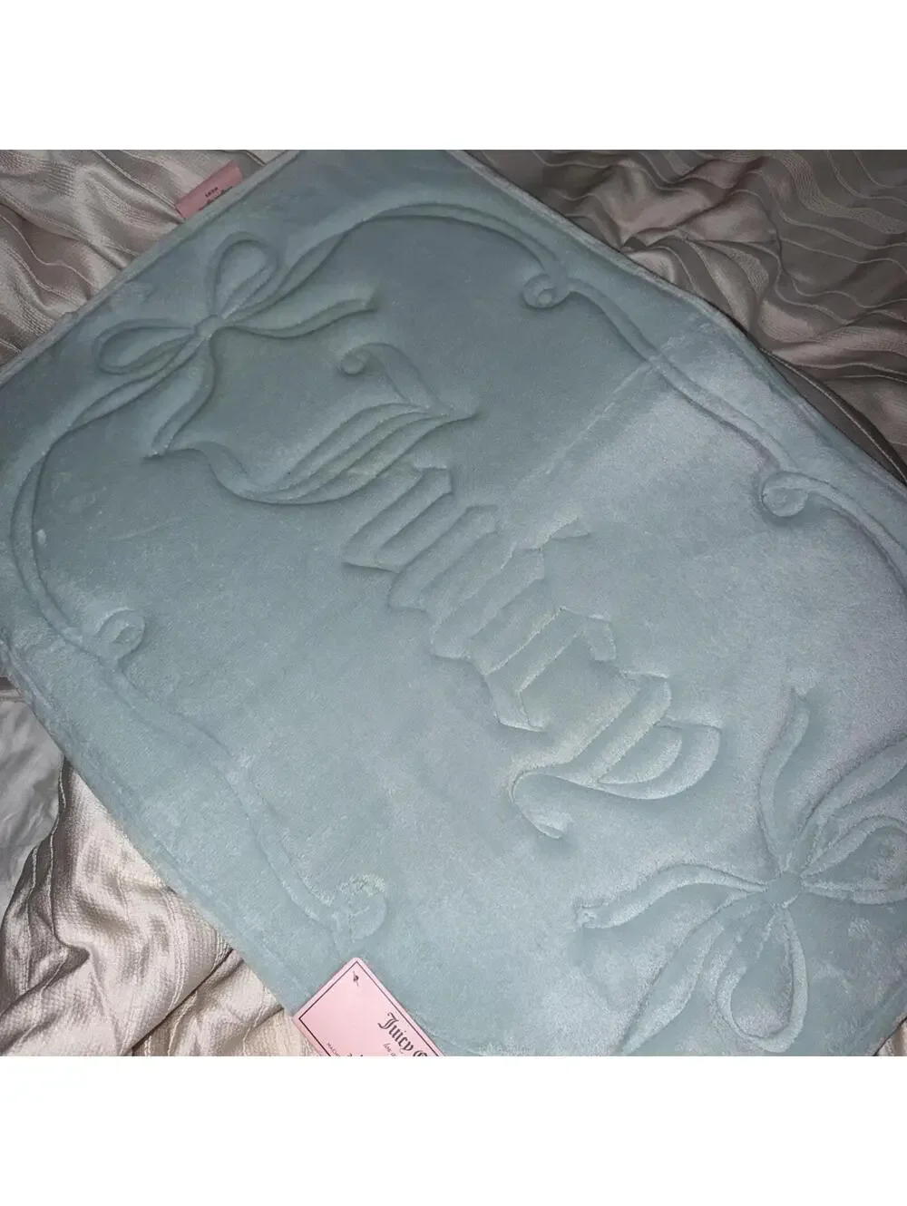 Juicy Couture Memory Foam Bath Mat teal